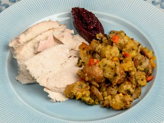 Plate with stuffing